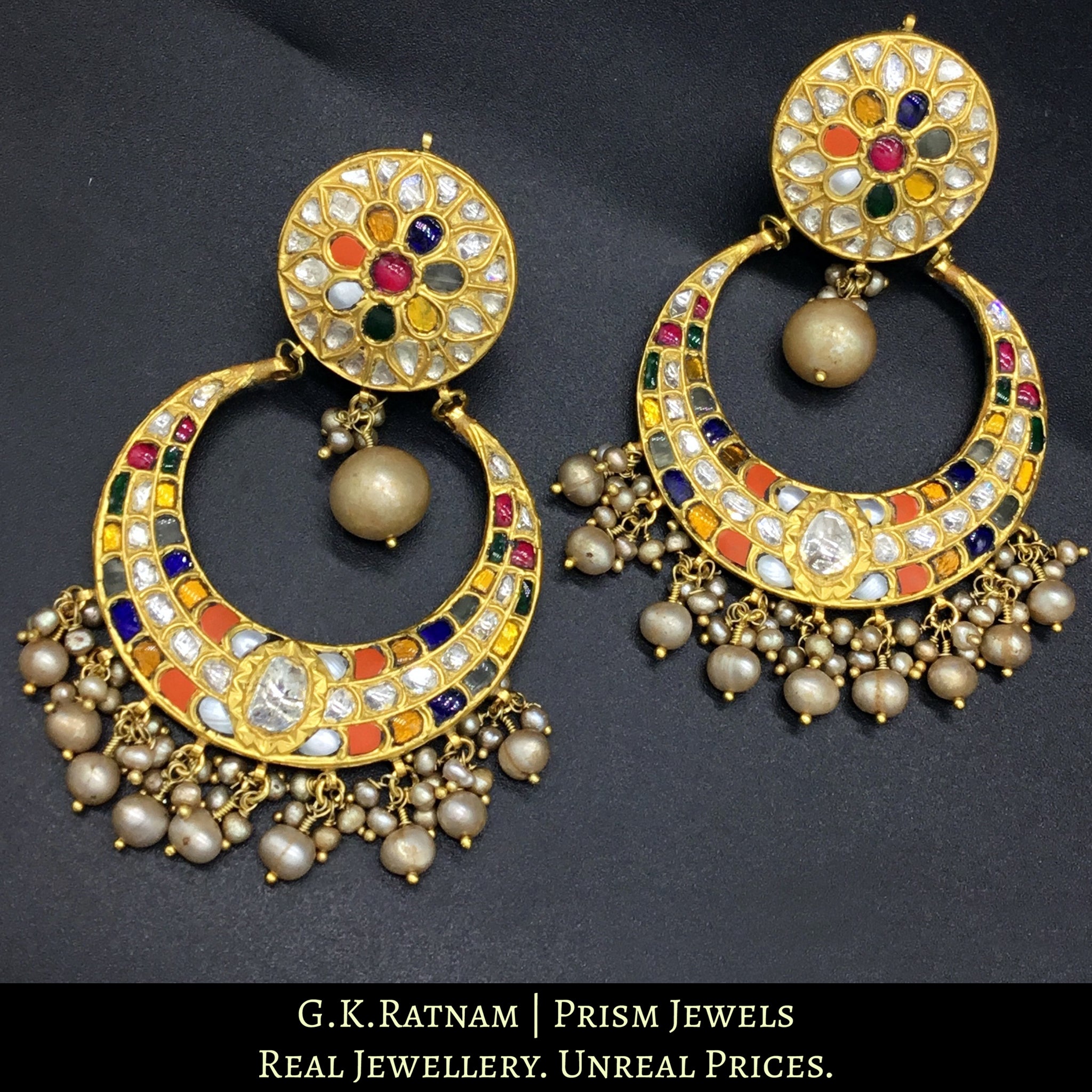 Grand Temple Jewellery Chandbali Earrings For Wedding Latest Imitation  Designs ER22452
