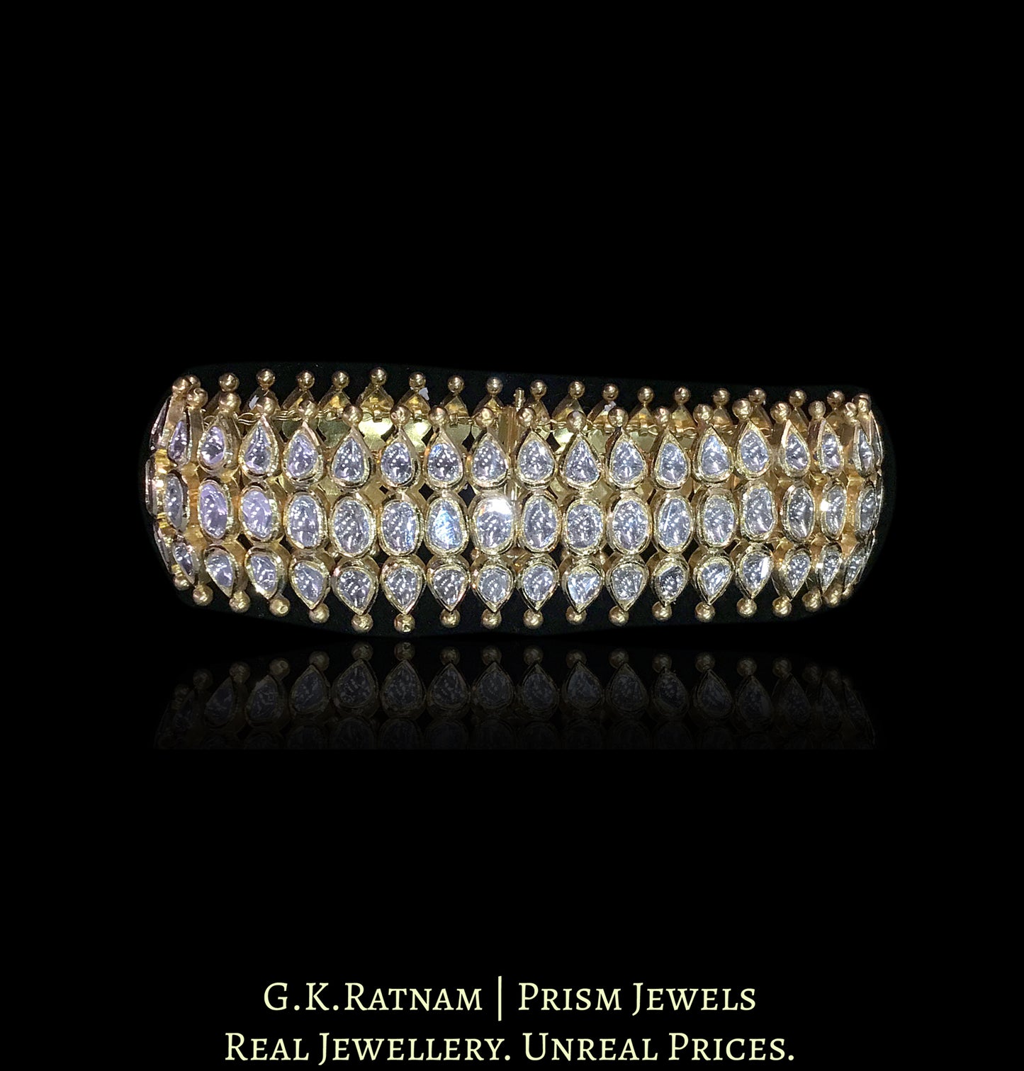 18k Gold and Diamond Polki Flexible Bracelet (Flexi) - G. K. Ratnam