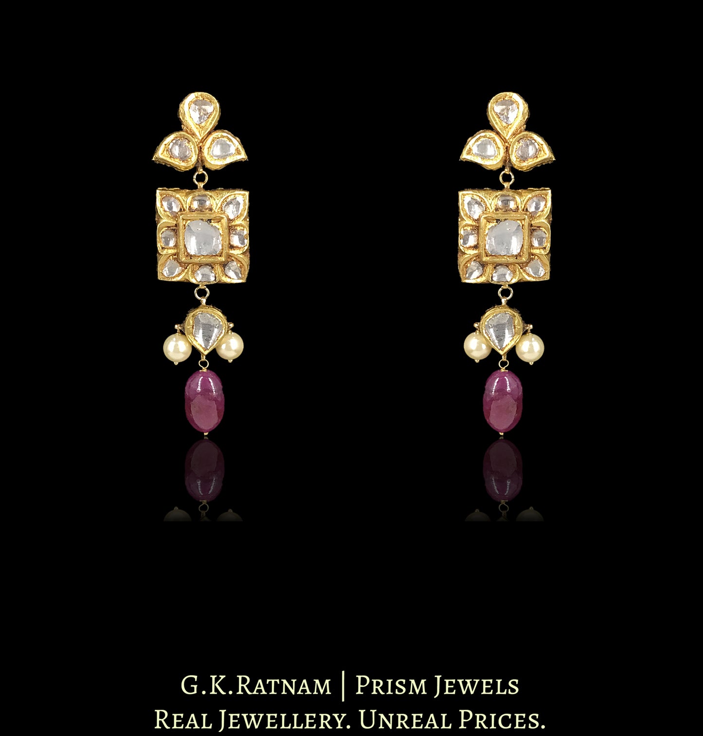 23k Gold and Diamond Polki Navratna Choker Necklace Set