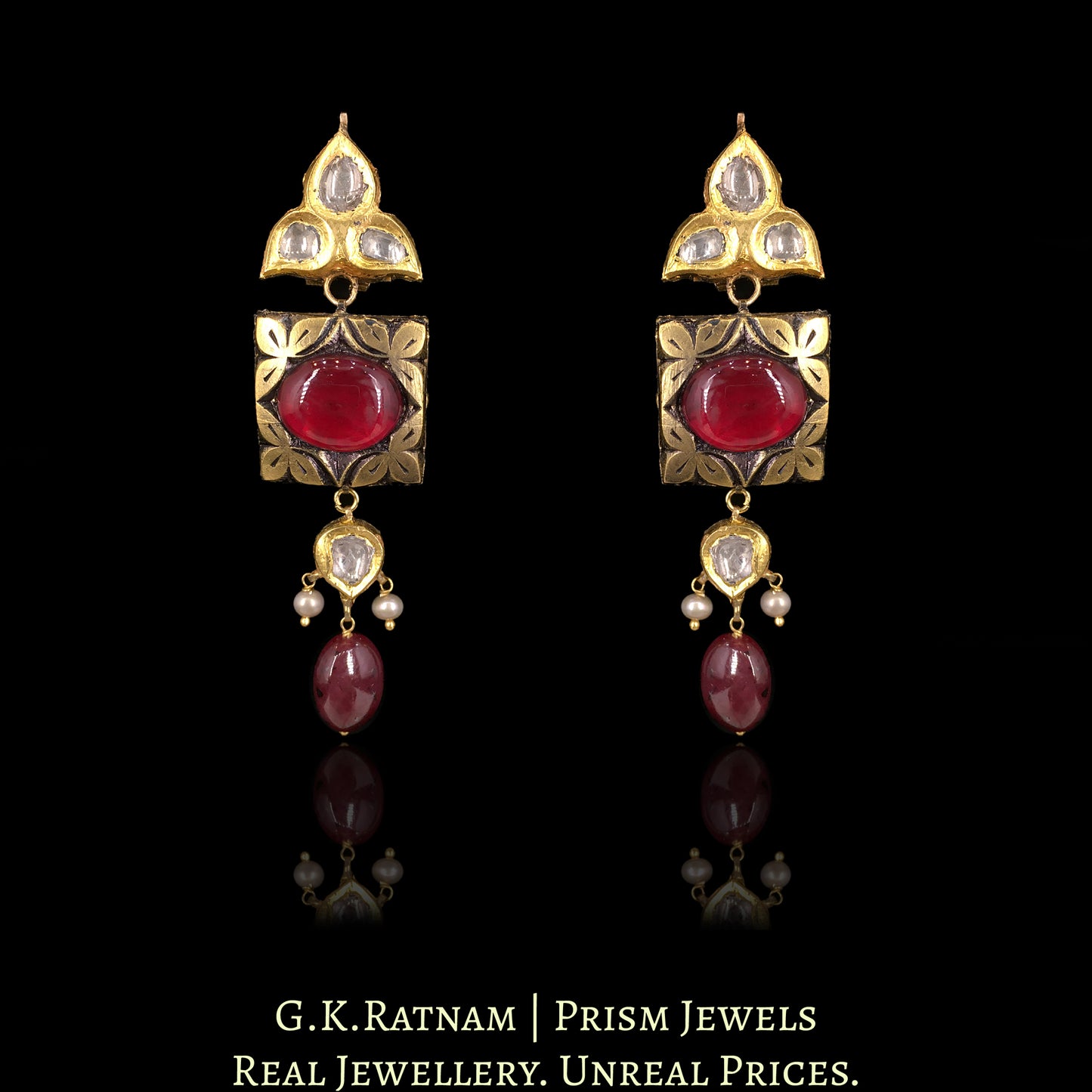 23k Gold and Diamond Polki Navratna Choker Necklace Set