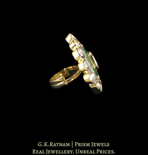18k Gold And Diamond Polki Open Setting Ring