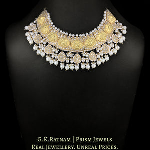 23k Gold and Diamond Polki temple-style Necklace Set