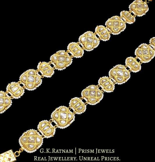 23k Gold and Diamond Polki Bracelet Pair