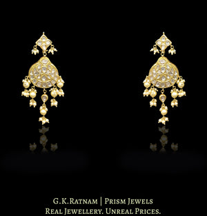 23k Gold and Diamond Polki Matha Patti cum Necklace Set with lustrous south sea like pearls