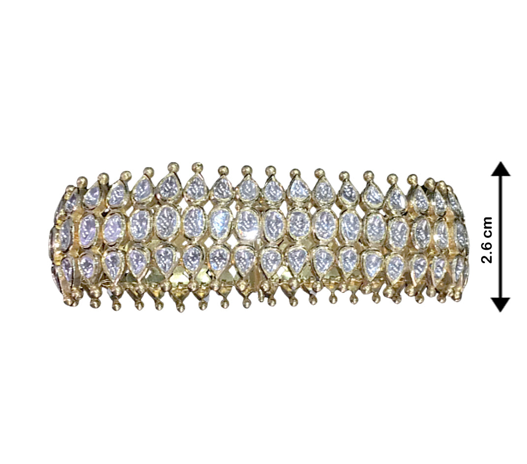 18k Gold and Diamond Polki Flexible Bracelet (Flexi) - G. K. Ratnam