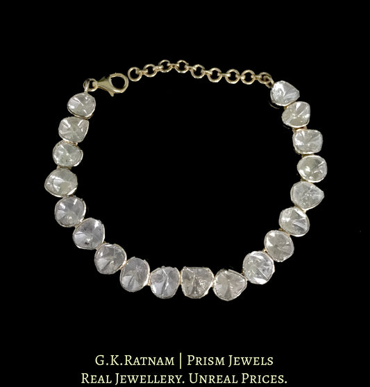 18k Gold and Diamond Polki Open Setting Tennis Bracelet - G. K. Ratnam