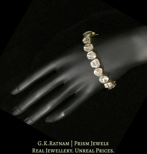 18k Gold and Diamond Polki Open Setting Tennis Bracelet - G. K. Ratnam