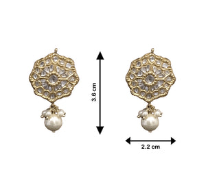 23k Gold and Diamond Polki all-uncut floral Pendant Set with Patrihaar / Ranihaar