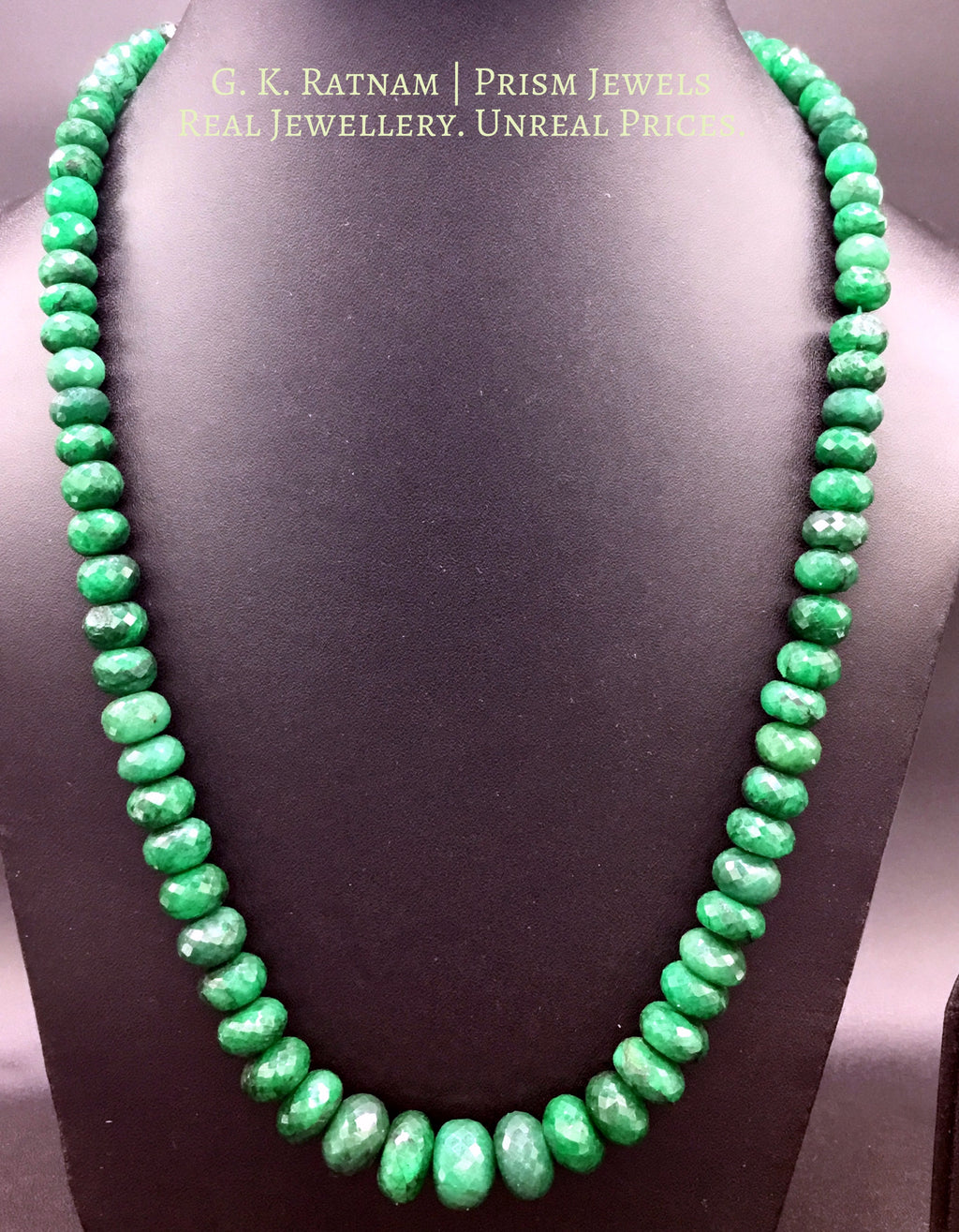 Green Beryl Cut Beads 1 Line Necklace - G. K. Ratnam