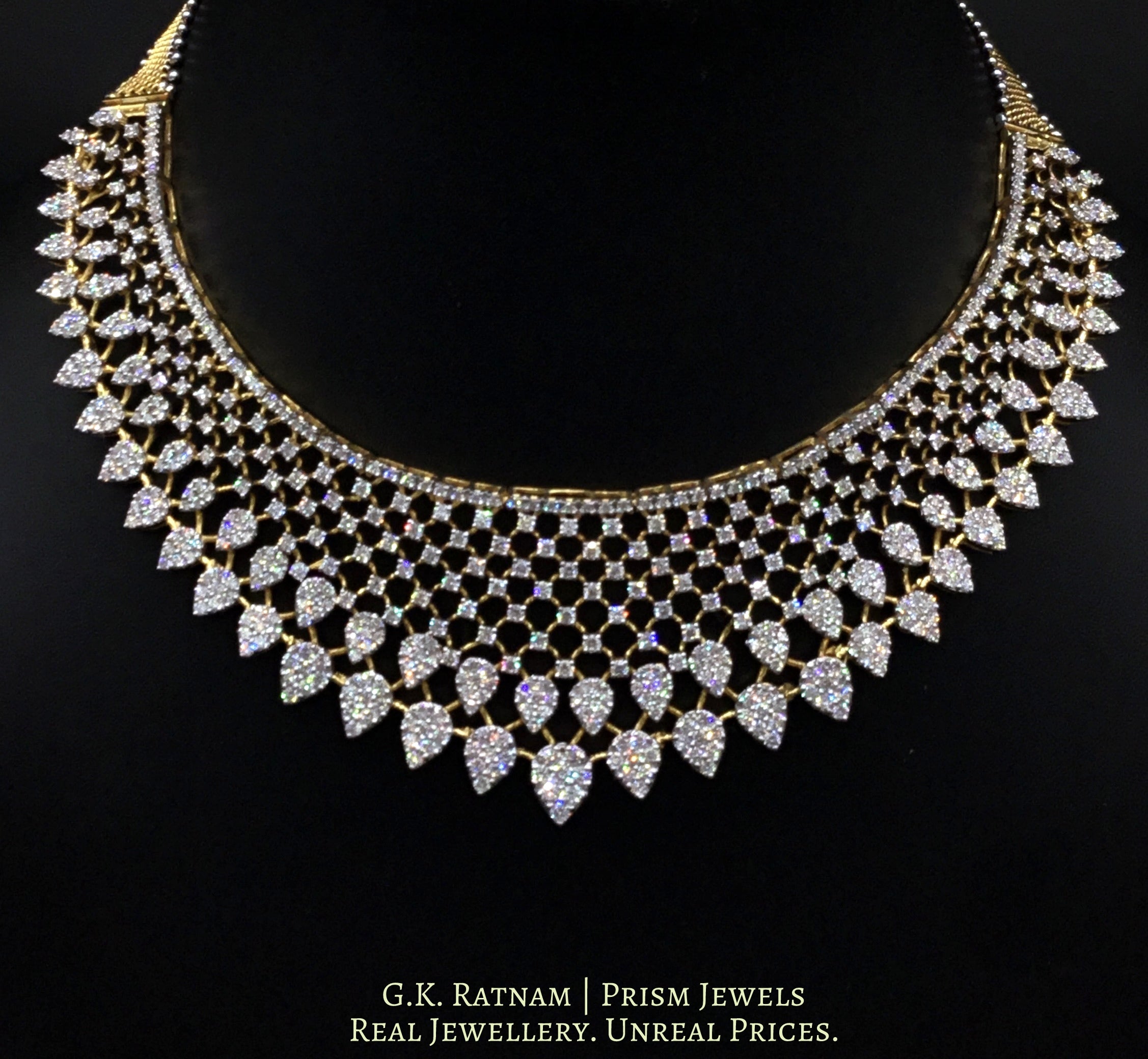 Big diamond necklace designs Clearance