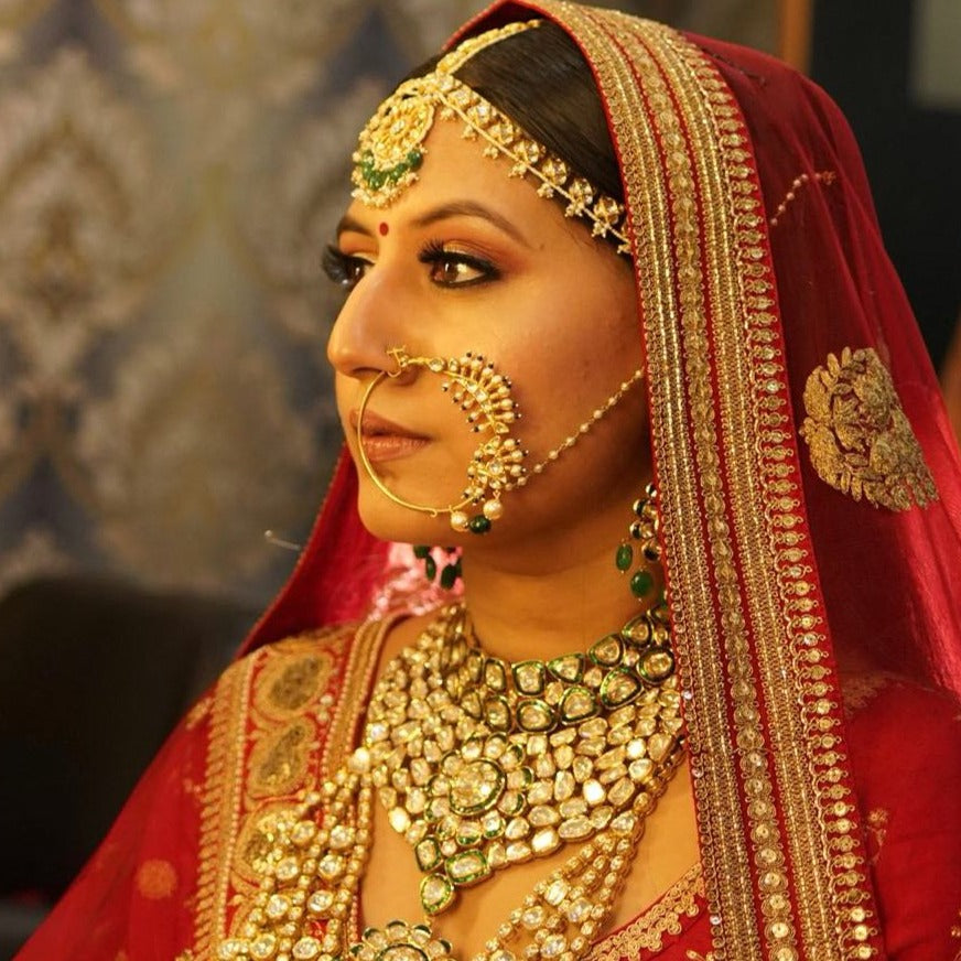 Bollywood Indian Bridal Nath Gold Plated Wedding Nose Ring Wedding Jewelry  FS | eBay
